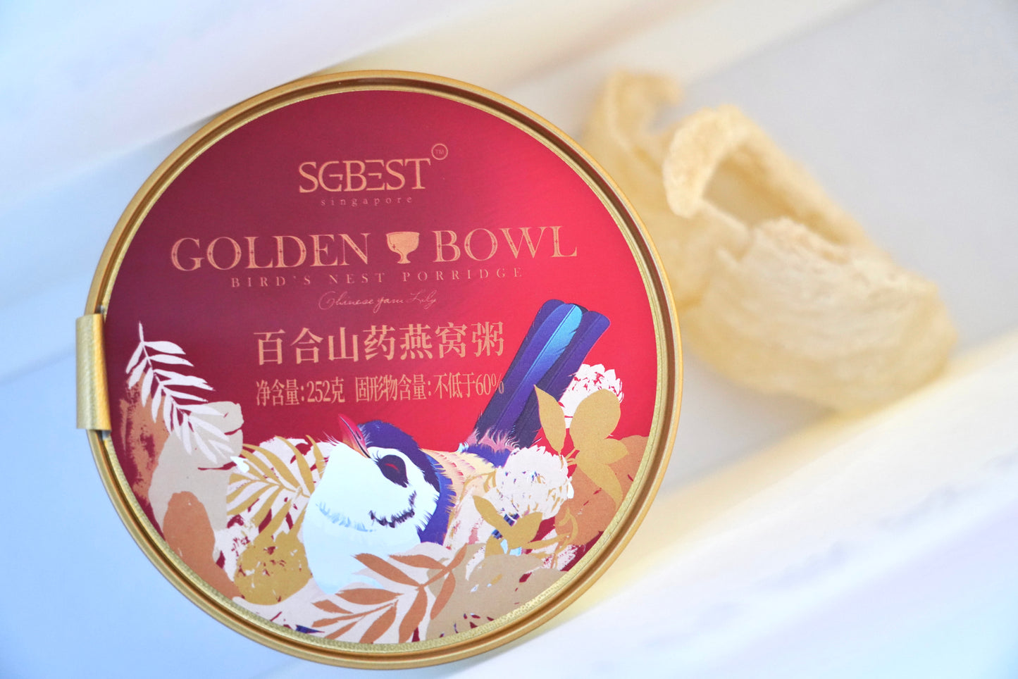 Golden Bowl Chinese Yam Lily Bird’s Nest Porridge (8 bowls)