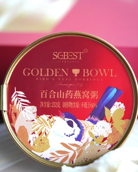 Golden Bowl Chinese Yam Lily Bird’s Nest Porridge (8 bowls)